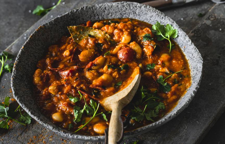 Weiße Riesenbohnen in Tomatensoße im Monsieur Cuisine | ZauberMix